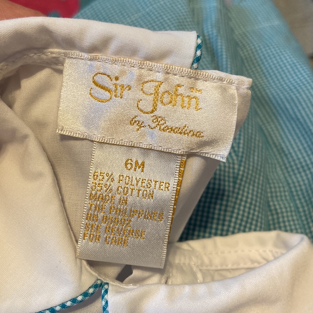 Sir John Smocked Christmas Ornament 🎄 Jon Jon and Shirt Set - Picture 5 of 5